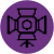 Spotlight motif icon showing a focused beam of light illuminating a small area.